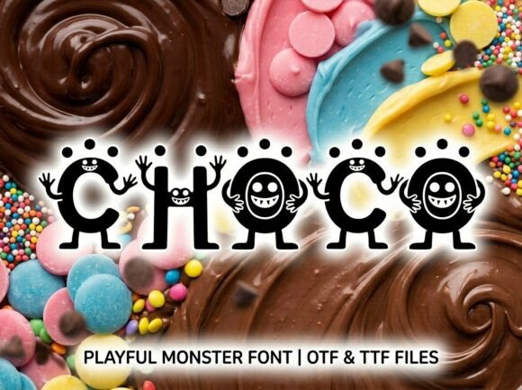Choco: A Wild and Whimsical Typeface for Playful Design