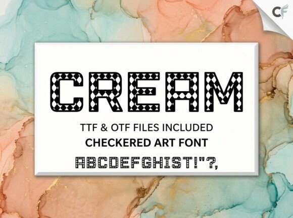 Cream: Bold Graphic Type with a Checkered Soul