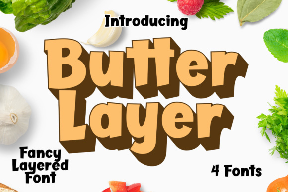 Discover the Butter Layer: A Playful, Layered Font for Creative Projects