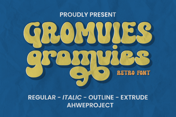 Gromvies: A Playfully Nostalgic Retro Typeface