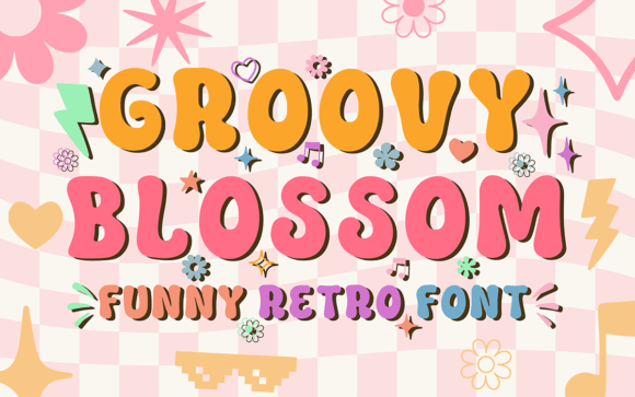 Groovy Blossom: A Charming 70s-Inspired Display Font
