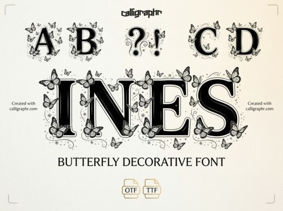 Ines: A Premium Decorative Font for Enchanting Designs
