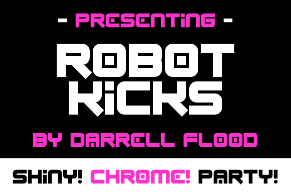 Robot Kicks: A Futuristic Font for Sci-Fi and Electronic Designs
