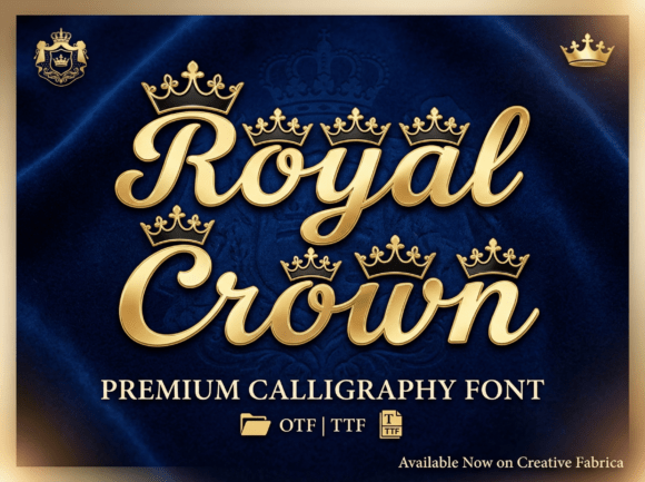 Royal Crown Monogram Font: A Touch of Regal Elegance